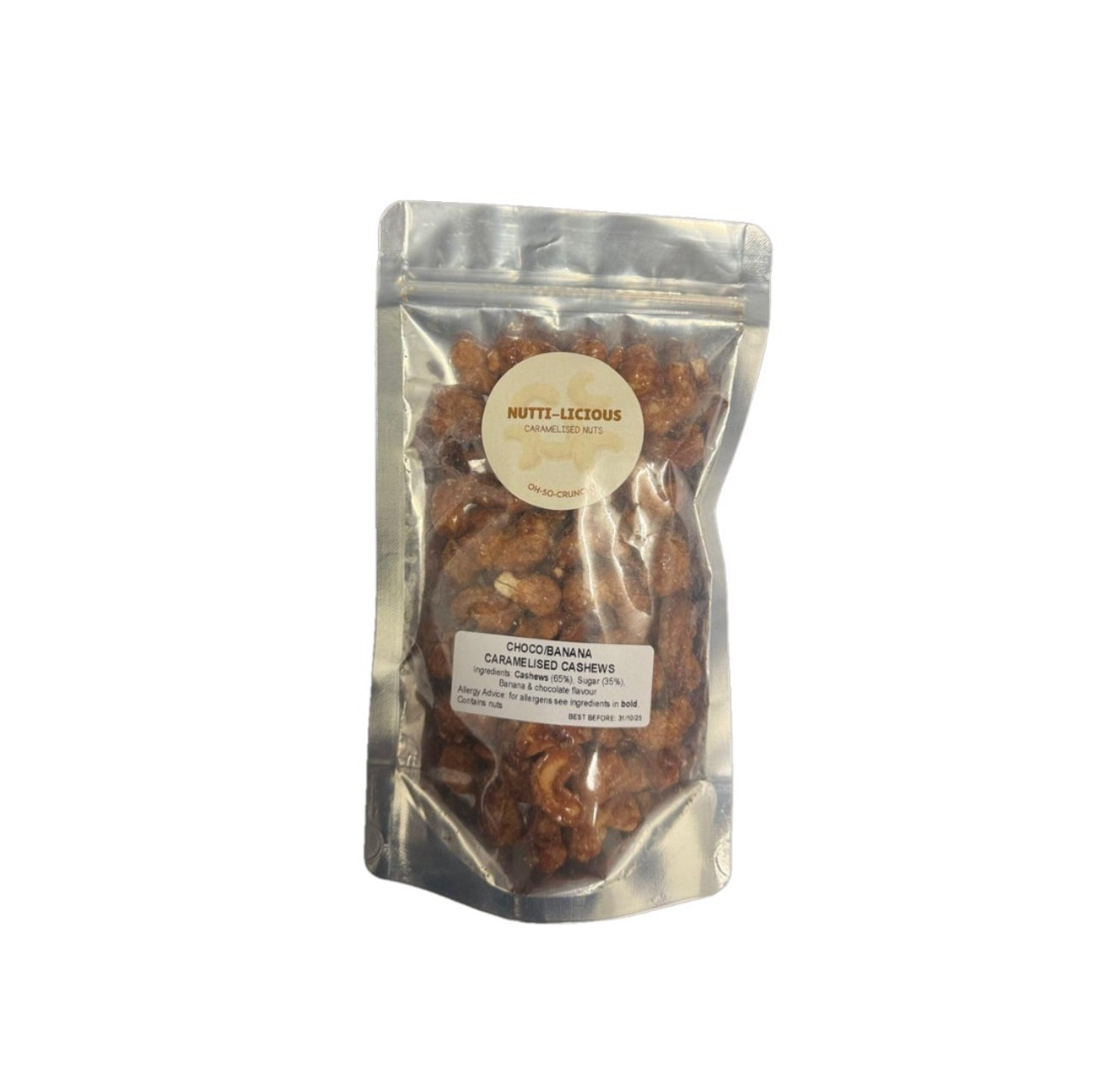 CHOCO/BANANA CARAMELIZED CASHEWS